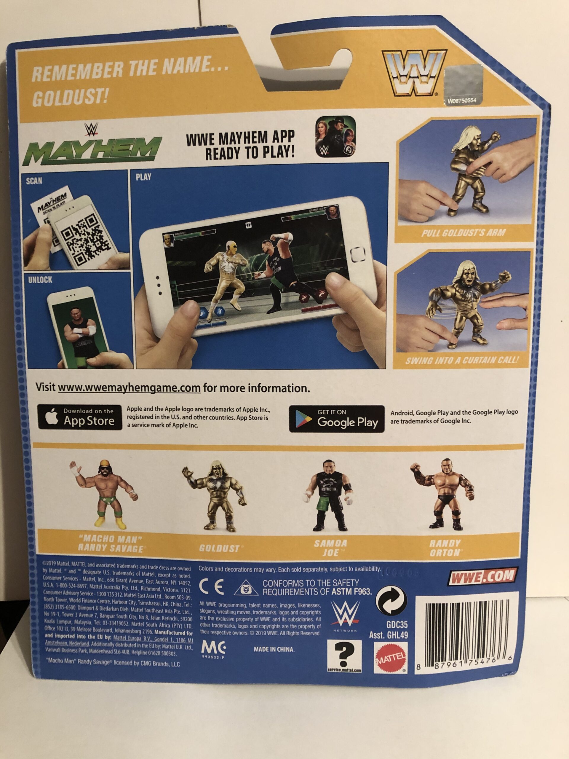 WWE Mattel Retro Wrestling figure Gold Dust The