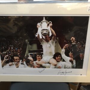 Signed Leeds United FA cup Final 1972 Photo by Mick Jones - 67x48cm - Free UK shipping