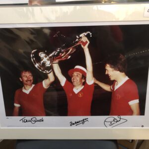 Signed Liverpool Photo by Tommy Smith, Ian Callaghan & Phil Neal - 66 x 48cm - Free UK shipping