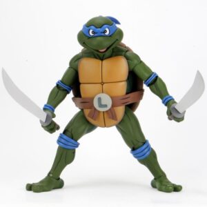 NECA TMNT CARTOON GIANT SIZE LEONARDO ¼ SCALE ACTION FIGURE- Free UK shipping