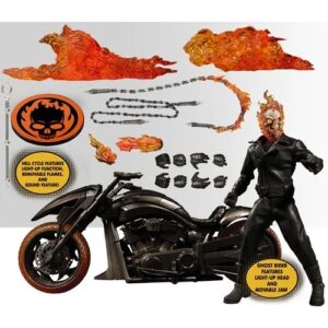 MEZCO Ghost Rider and Hell Cycle One:12 Collective Action Figure Set - FREE UK SHIPPING