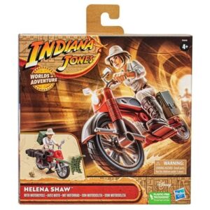 Indiana Jones Worlds of Adventure Helena Shaw Action Figure with Motorcycle - FREE UK SHIPPING