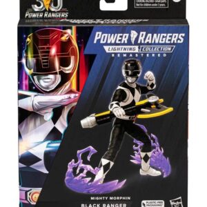 Power Rangers Lightning Collection Remastered Mighty Morphin Black Ranger 6-Inch Action Figure - FREE UK SHIPPING