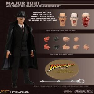 Indiana Jones Raiders of the Lost Ark Major Toht and the Ark of the Covenant MEZCO One:12 Collective Deluxe Boxed Set - Free UK shipping