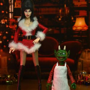 ELVIRA VERY SCARY XMAS ELVIRA DELUXE 8 INCH CLOTHED FIGURE NECA - Free Uk shipping