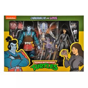 NECA Teenage Mutant Ninja Turtles - Cartoon Chakahachi & Lotus 7" Action Figures 2pk- Free Uk shipping **Pre Order Due End of November**