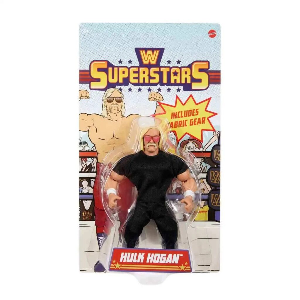 WWE Superstars Action Figure Stile Retrò – Hollywood Hulk Hogan, 14 Cm, Articolata 16 Punti, Con Accessori