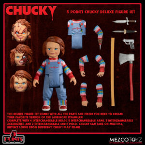 MEZCO Chucky 5 Points Action Figure Chucky Deluxe Box Set - Free UK shipping
