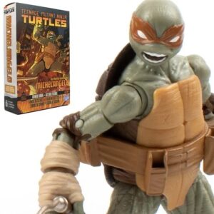 Teenage Mutant Ninja Turtles BST AXN IDW Michelangelo Action Figure and Comic Book Set - FREE UK SHIPPING