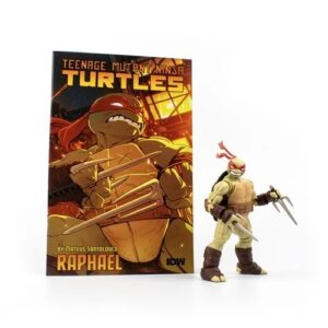 Teenage Mutant Ninja Turtles BST AXN IDW Raphael Action Figure and Comic Book Set- FREE UK SHIPPING