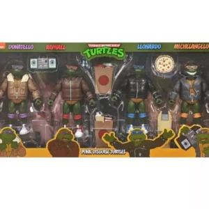 NECA TMNT Punk Disguise Turtles Cartoon 4 Pack set Anime Action Figure - Free Uk shipping