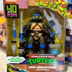 Teenage Mutant Ninja Turtles Classic Remastered 1988 Leonardo Playmates Figure - FREE UK SHIPPING **STOCK ARRVING 21st Jan**