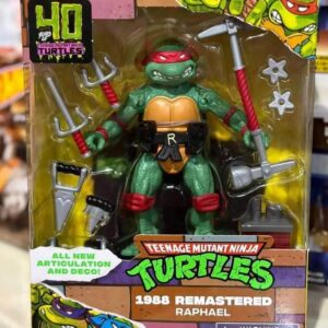 Teenage Mutant Ninja Turtles Classic Remastered 1988 Raphael Playmates Figure - FREE UK SHIPPING **STOCK ARRVING 21st Jan**