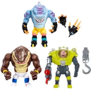 Street Sharks Wave 2 30th Anniversary Slammu, Streex & Dr. Piranoid set of 3 Action Figure - FREE UK SHIPPING
