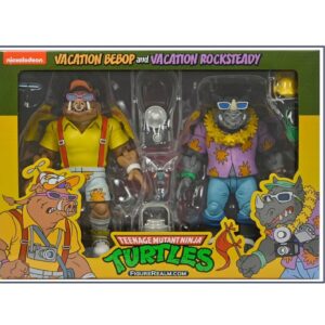 NECA TMNT Vacation Bebop & Rocksteady 7 inch Figure - Free Uk shipping