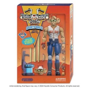 Biker Mice from Mars Sports Bros Home-Run Throttle Action Figure - Exclusive - FREE UK SHIPPING