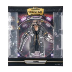 AEW Unrivaled Supreme Sting - 6 inch Figure with Alternate Heads and Hands plus Accessories (Walmart Exclusive) - FREE UK SHIPPING