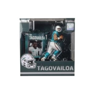 NFL SportsPicks Miami Dolphins Tua Tagovailoa 7-Inch Scale Posed Figure - FREE UK Shipping