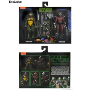 NECA TMNT (1990 Movie) – Rooftop Battle Leonardo vs. Shredder 7” Scale Action Figure 2-Pack - Free Uk shipping
