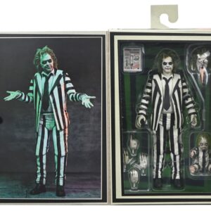 NECA Beetlejuice Beetlejuice - Ultimate Striped Suit Beetlejuice 7" Scale Action Figure - Free Uk shipping **Pre Order Due May*