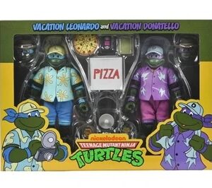 NECA TMNT Vacation Leonardo & Donatello 7 inch Figure - Free Uk shipping