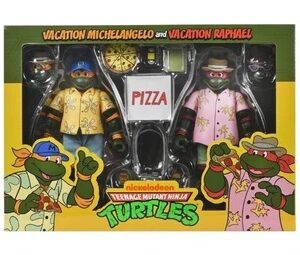 NECA TMNT Vacation Michelangelo & Raphael 7 inch Figure - Free Uk shipping