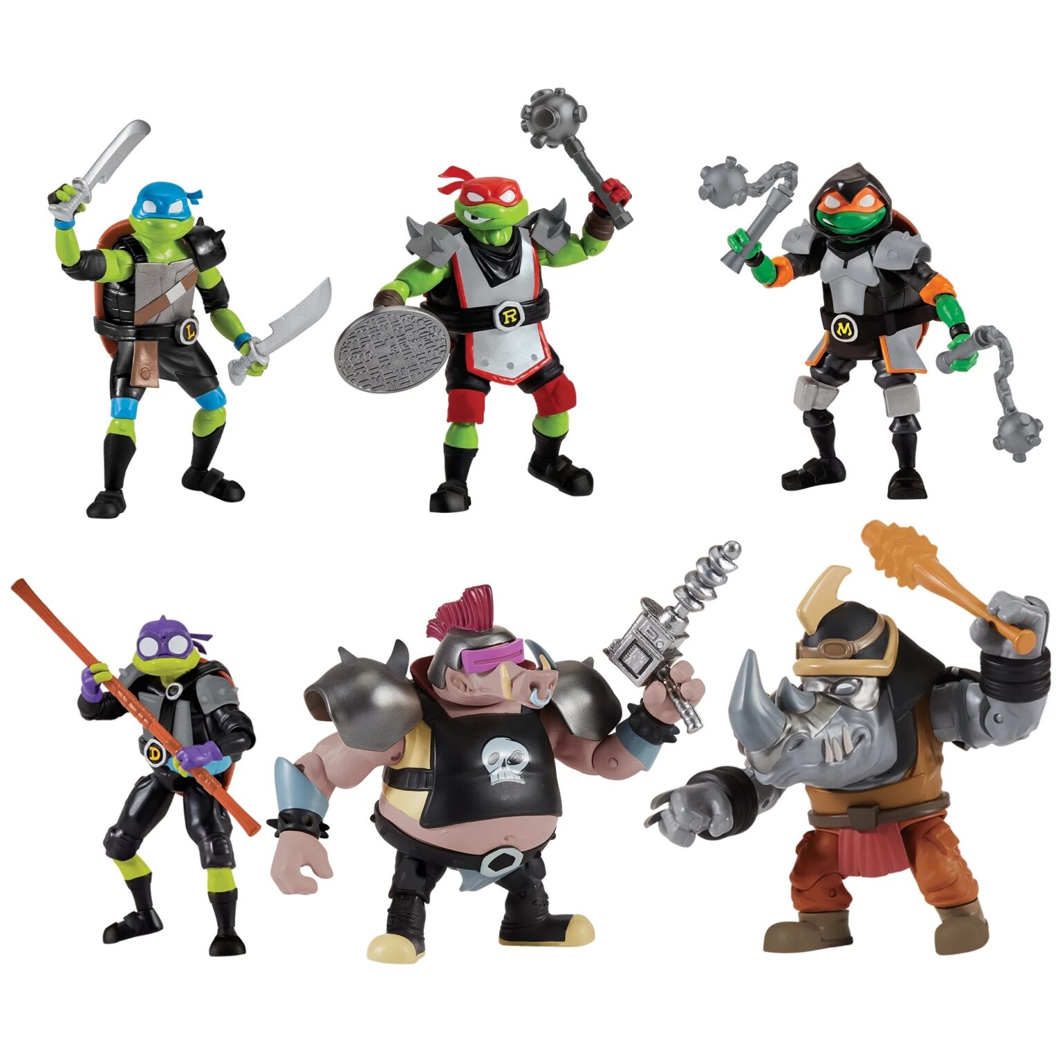 Teenage Mutant Ninja Turtles TMNT Battle Arena Figure 6 pack Action ...